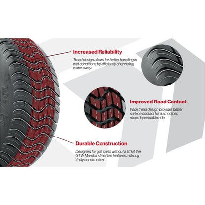 GTW Mamba Street Tire - 205/50-10 (No Lift Required) [MPN: 20-038]_2115863