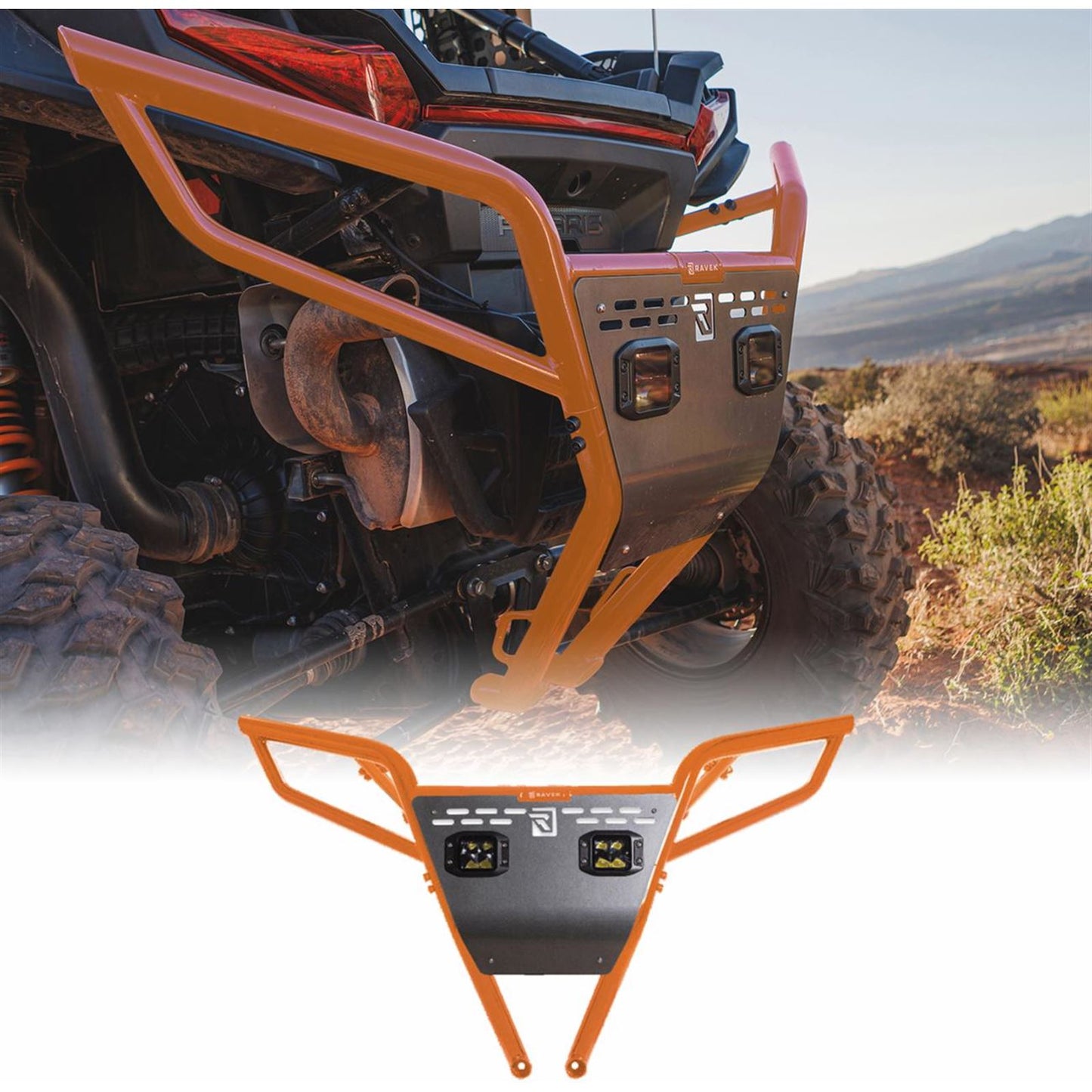 Ravek Rear Bumper - Plug & Play Reverse LED Lighting fits Polaris RZR 64-308ORL_1537272