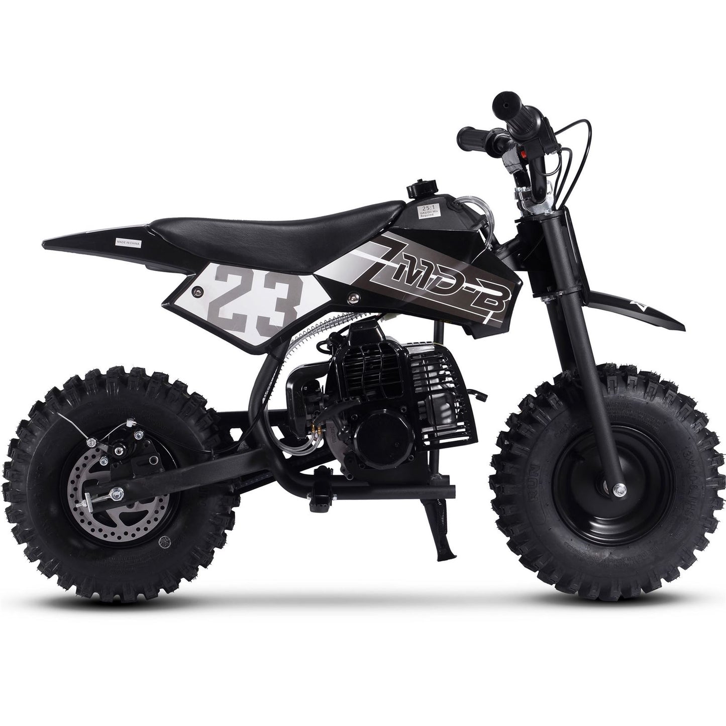 MotoTec USA Big Supermoto 50cc 2-Stroke Kids Dirt Bike - Black MT-DB-02-Big_Black_1534988
