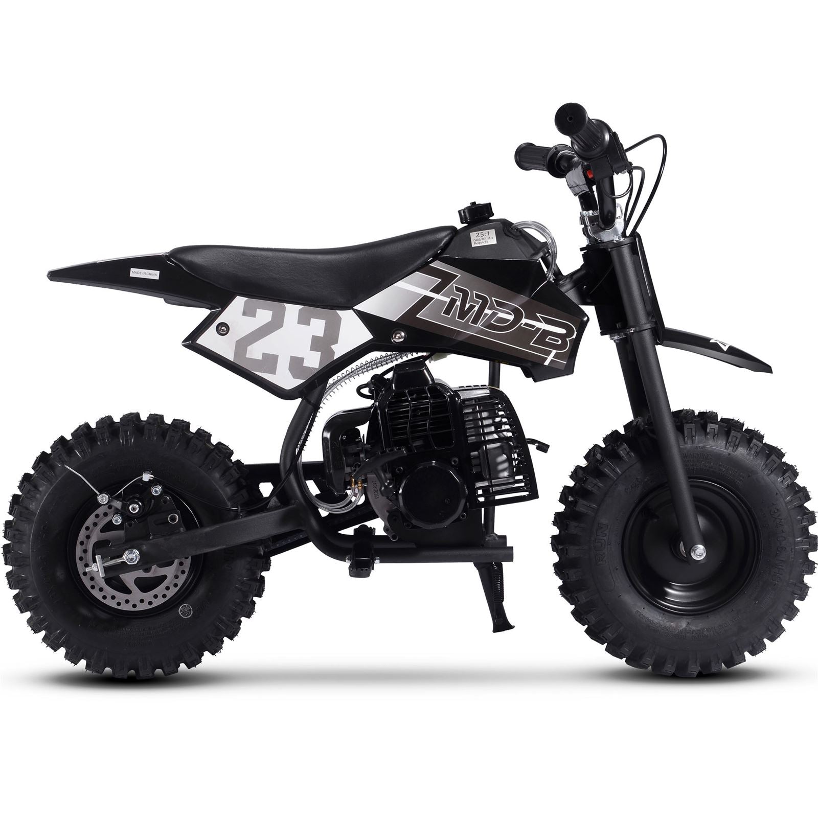 MotoTec USA Big Supermoto 50cc 2-Stroke Kids Dirt Bike - Black MT-DB-02-Big_Black_1534988