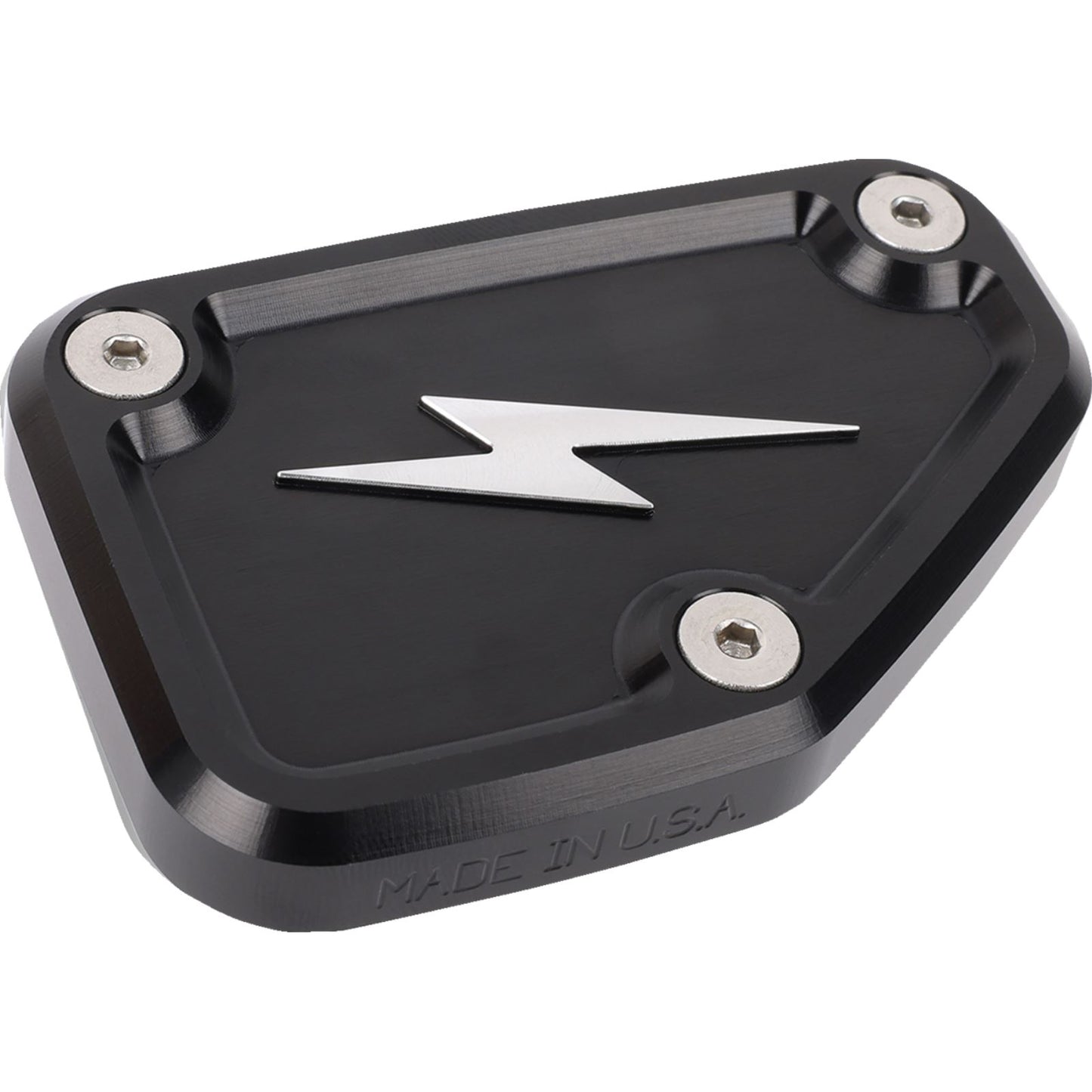 Thrashin Supply Company Master Cylinder Cover - Brake - Front - Black/Twice-Cut [MPN: TSC-3178-4]_1535123