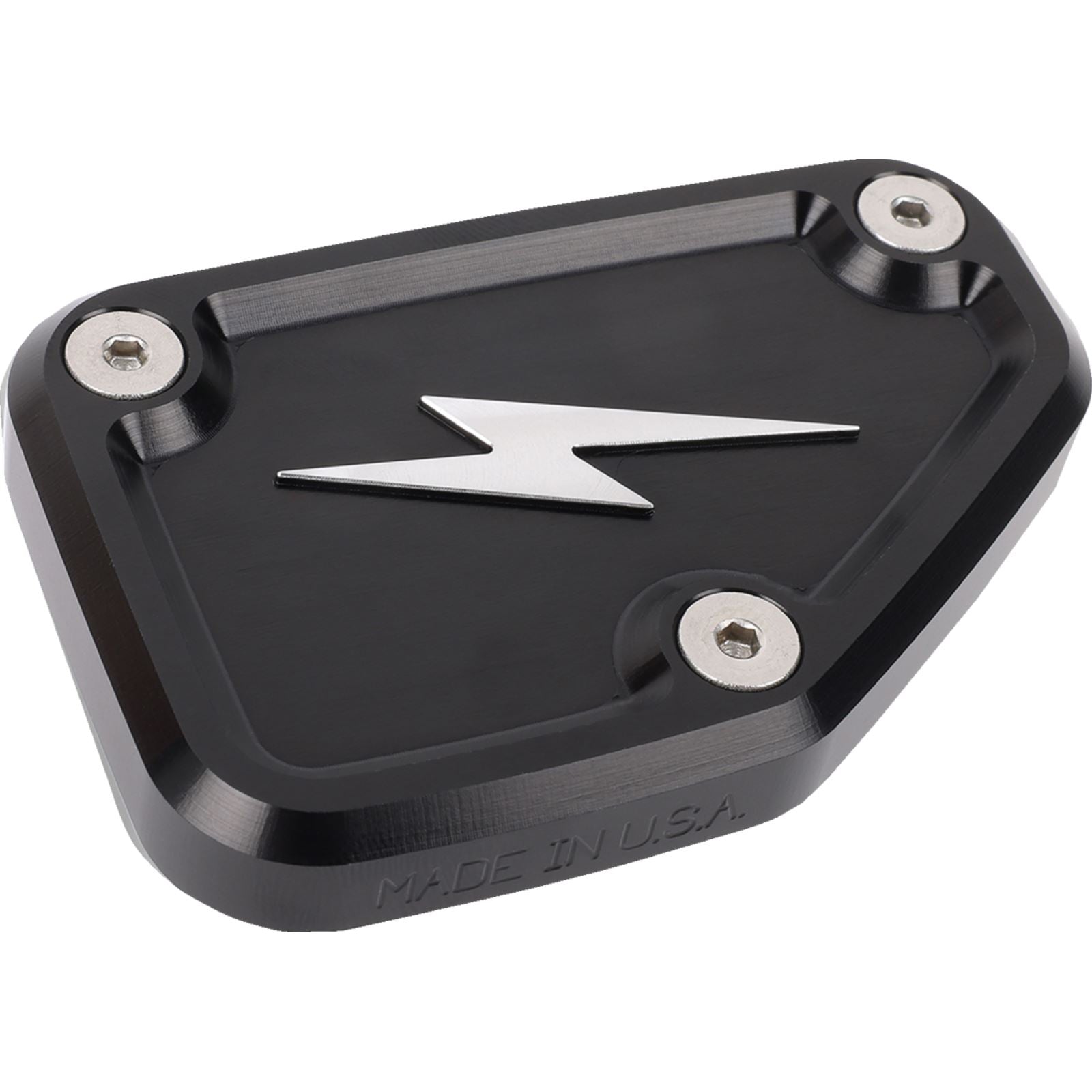 Thrashin Supply Company Master Cylinder Cover - Brake - Front - Black/Twice-Cut [MPN: TSC-3178-4]_1535123