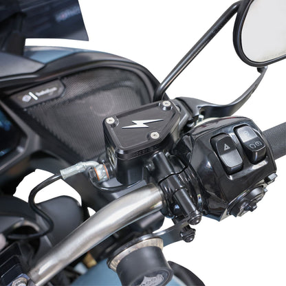 Thrashin Supply Company Master Cylinder Cover - Brake - Front - Black/Twice-Cut [MPN: TSC-3178-4]_1535125
