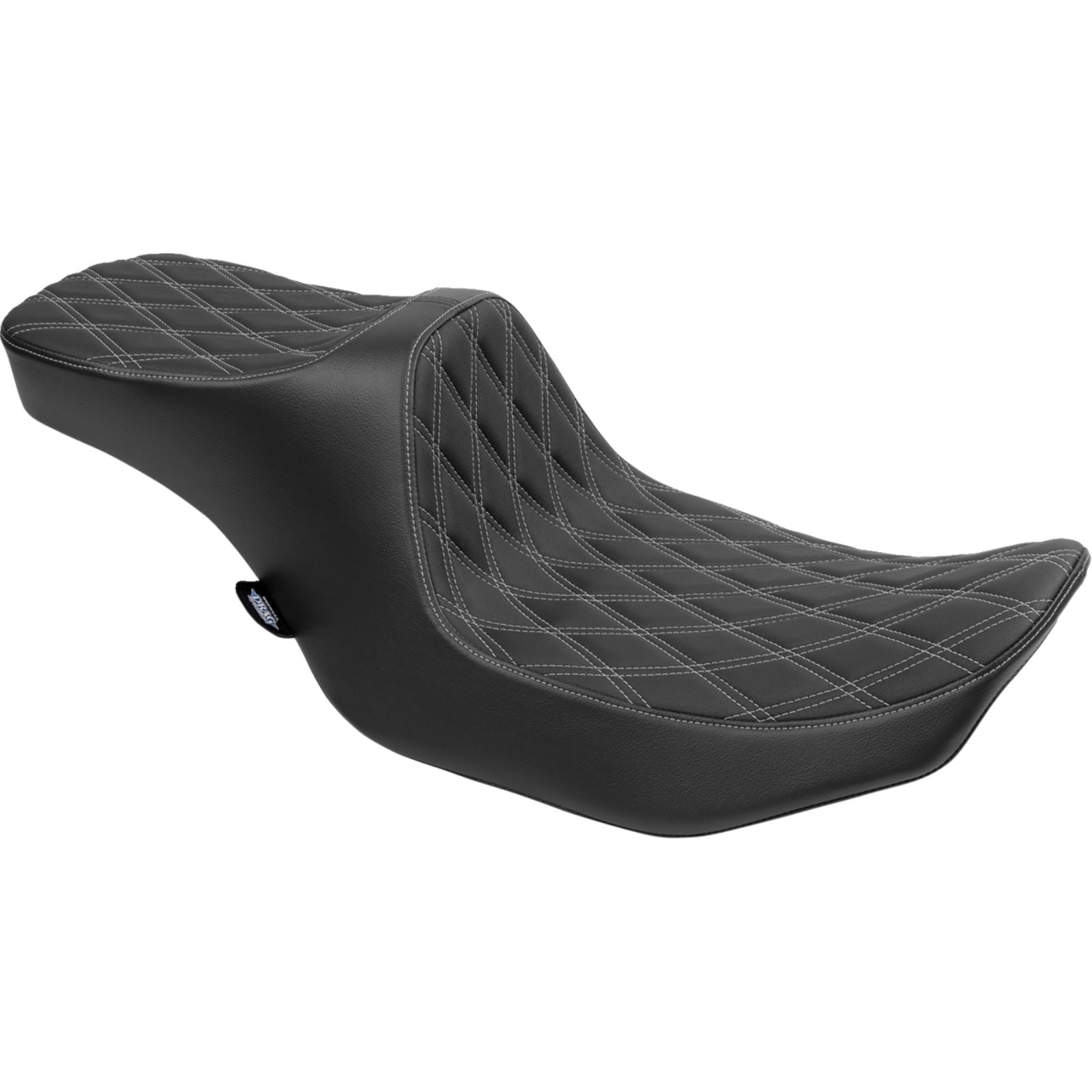 Drag Specialties Predator III Seat Double Diamond/Silver Stitching for FLT/FLH '23-'24 [MPN: 0801-1932]_1535093