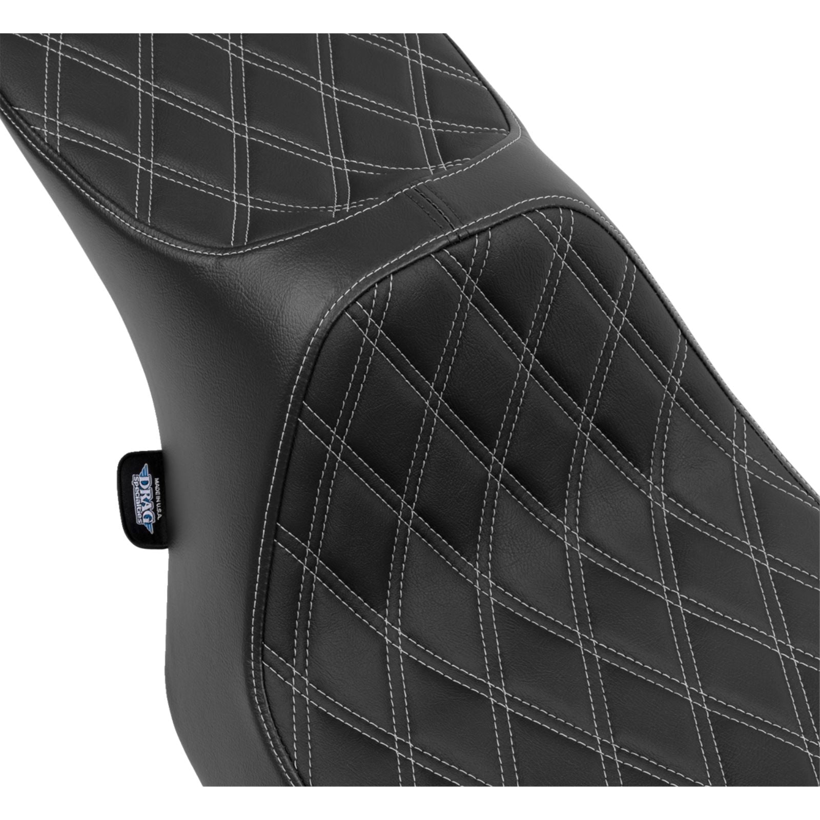 Drag Specialties Predator III Seat Double Diamond/Silver Stitching for FLT/FLH '23-'24 0801-1932_1535094