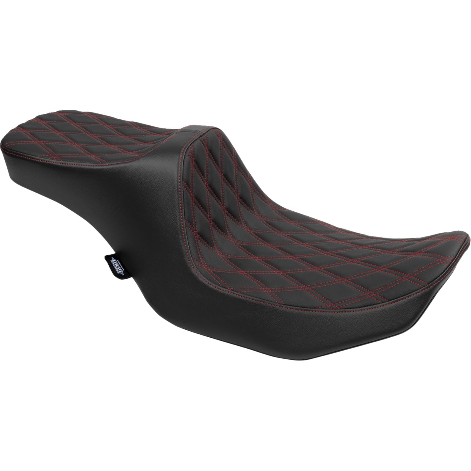 Drag Specialties Predator III Seat Double Diamond/Red Stitching for FLT/FLH '23-'24 0801-1933_1535095
