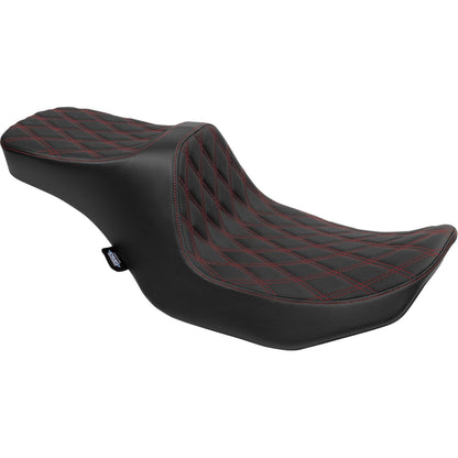 Drag Specialties Predator III Seat Double Diamond/Red Stitching for FLT/FLH '23-'24 0801-1933_1535095