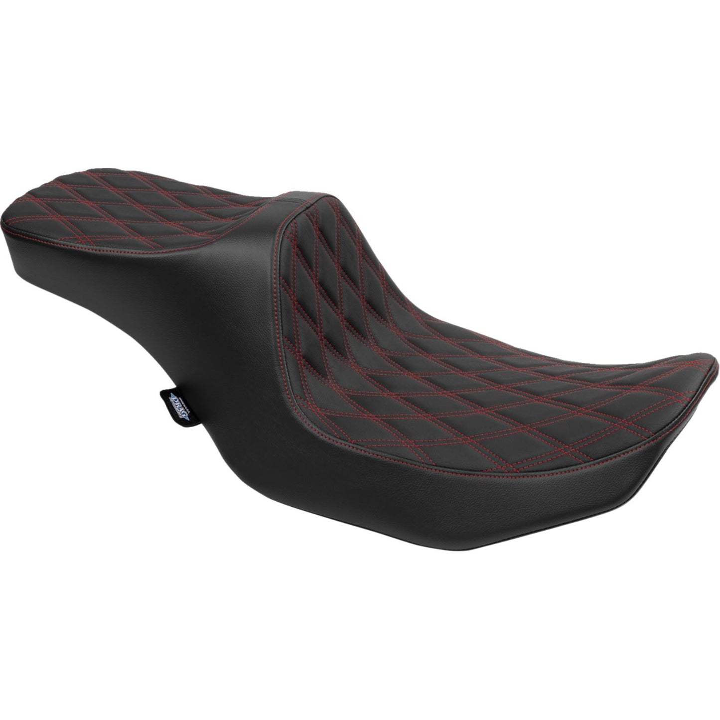 Drag Specialties Predator III Seat Double Diamond/Red Stitching for FLT/FLH '23-'24 [MPN: 0801-1933]_1535095