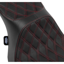 Drag Specialties Predator III Seat Double Diamond/Red Stitching for FLT/FLH '23-'24 0801-1933_1535096
