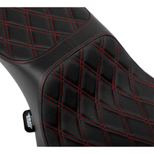 Drag Specialties Predator III 2-Up Seat - Red Diamond Stitch for FLHX/FLTR '23-'24 0801-1943_1535106