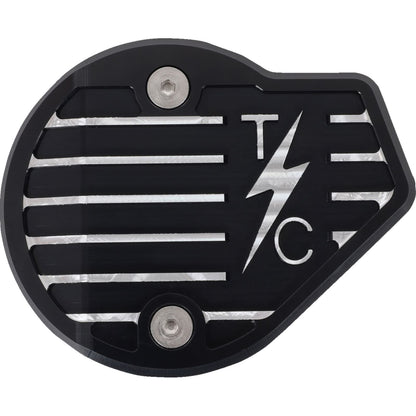 Thrashin Supply Company Cam Cover - Gen 2 - Finned - Twice Cut - Black - M8 [MPN: TSC-3029-4]_1535144