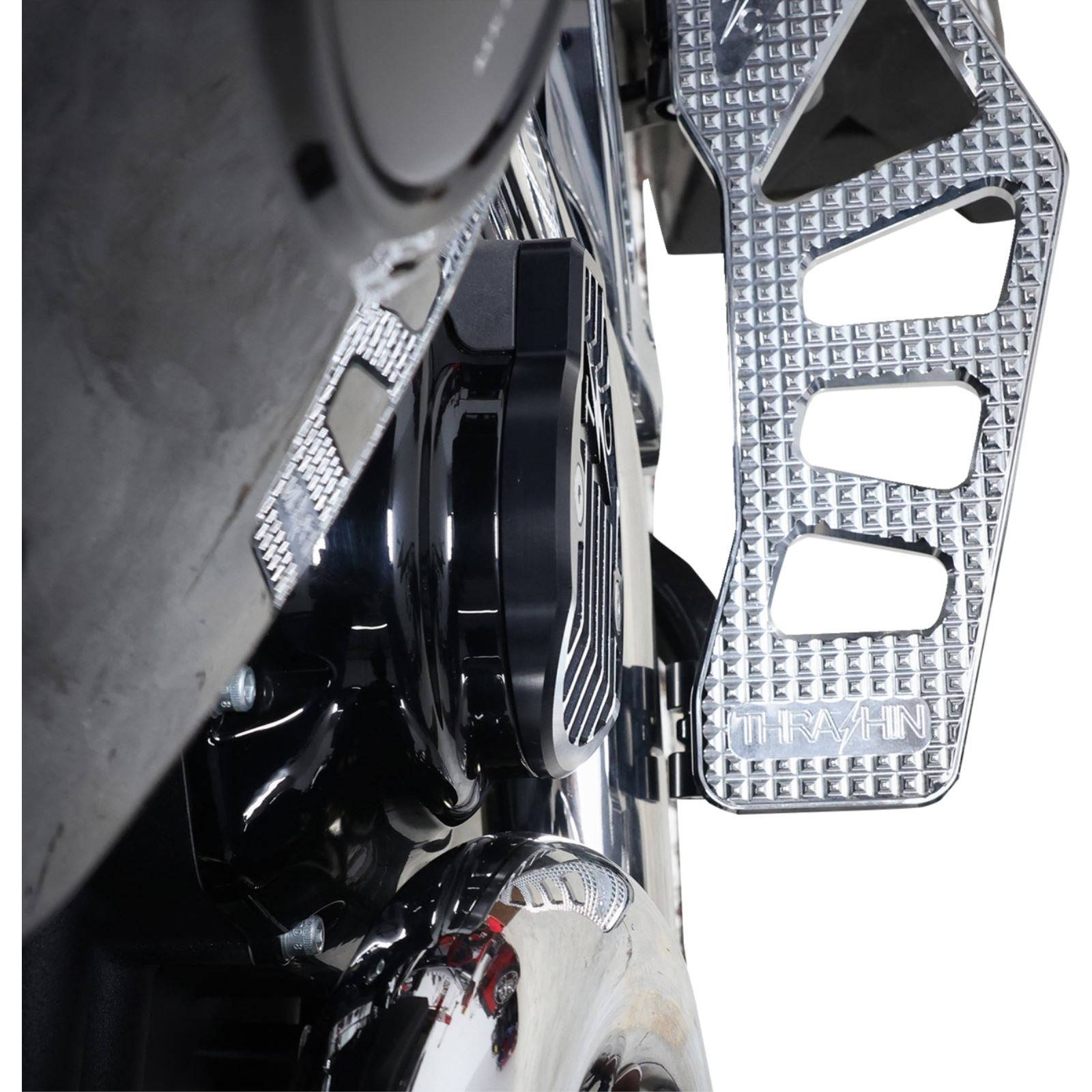 Thrashin Supply Company Cam Cover - Gen 2 - Finned - Twice Cut - Black - M8 [MPN: TSC-3029-4]_1535147