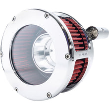 Feuling BA Air Cleaner Kit - Chrome/Clear with Red Filter for Twin Cam 5448_1535155