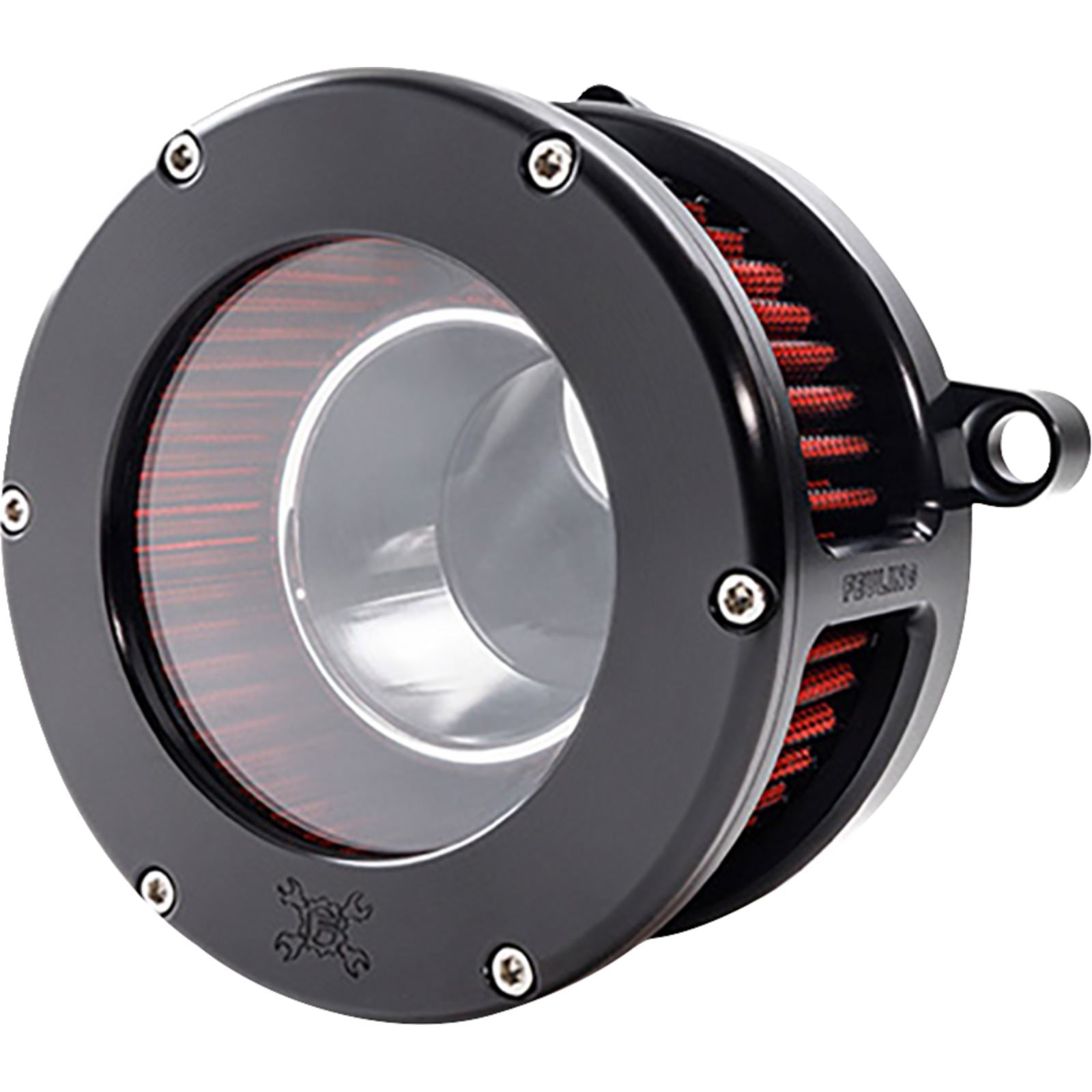 Feuling BA Air Cleaner Kit - Black/Clear with Red Filter for M8 5474_1535288