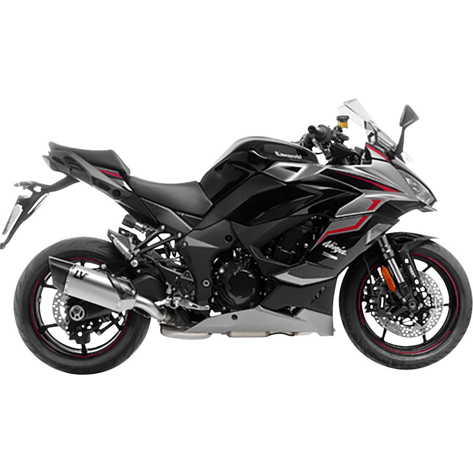 LeoVince LV-14 R Slip-On Muffler - Stainless Steel for Ninja 1000 SX [MPN: 15602U]_1537283