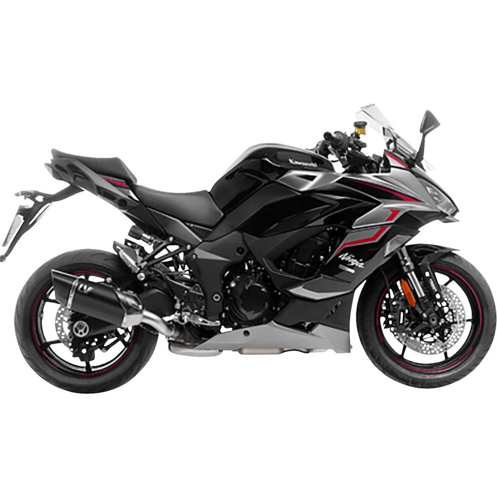 Leovince LV-14 R Slip-On Muffler - Black for Ninja 1000 SX [MPN: 15602BU]_1537300