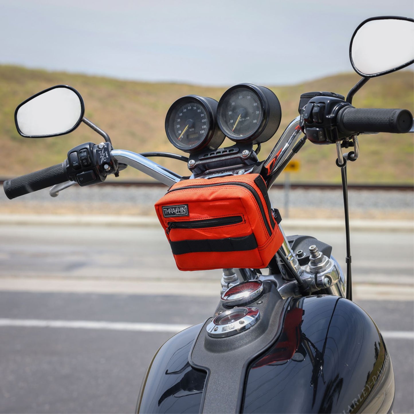 Thrashin Supply Company Handlebar Bag - Orange [MPN: THB-0025]_1535432