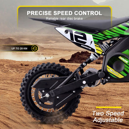 MotoTec USA 36v 1000w (HP112E) Electric Dirt Bike - Green Dirt-Bike-36v-1000w-HP112E_Green_1768437