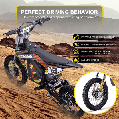 MotoTec USA 36v 1000w (HP112E) Electric Dirt Bike - Orange [MPN: Dirt-Bike-36v-1000w-HP112E_Orange]_1768429