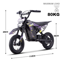 MotoTec USA 36v 300w (HP122E) Electric Dirt Bike - Purple [MPN: Dirt-Bike-36v-300w-HP122E_Purple]_1540577