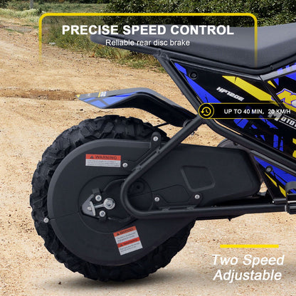 MotoTec USA 24v 250w Electric Powered Mini Bike - Blue MiniBike-24v-250w-HP120E_Blue_1541629