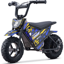MotoTec USA 24v 250w Electric Powered Mini Bike - Blue MiniBike-24v-250w-HP120E_Blue_1541627