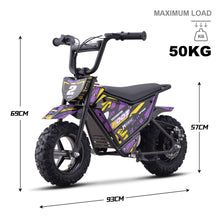 MotoTec USA 24v 250w Electric Powered Mini Bike - Purple MiniBike-24v-250w-HP120E_Purple_1541650