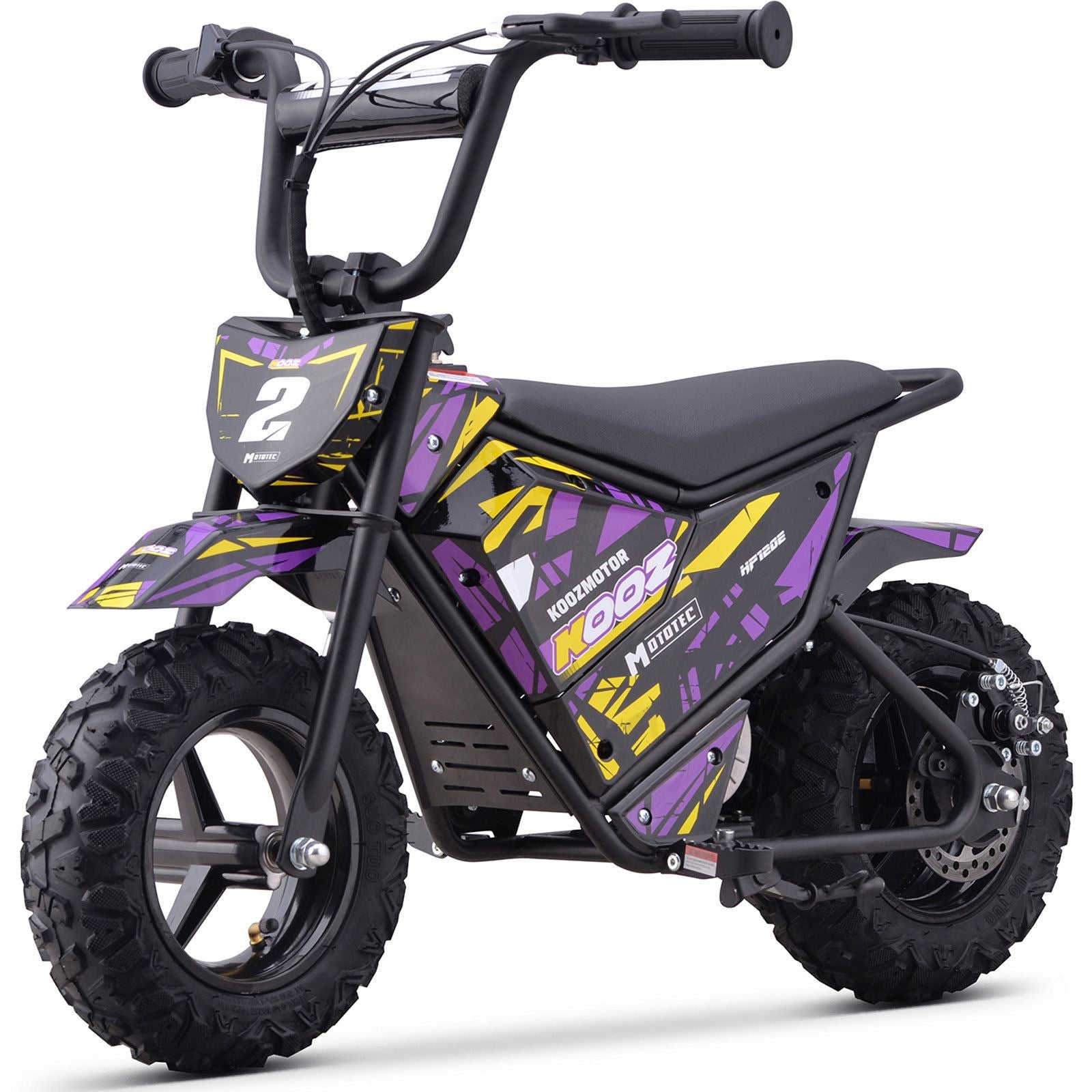MotoTec USA 24v 250w Electric Powered Mini Bike - Purple MiniBike-24v-250w-HP120E_Purple_1541656