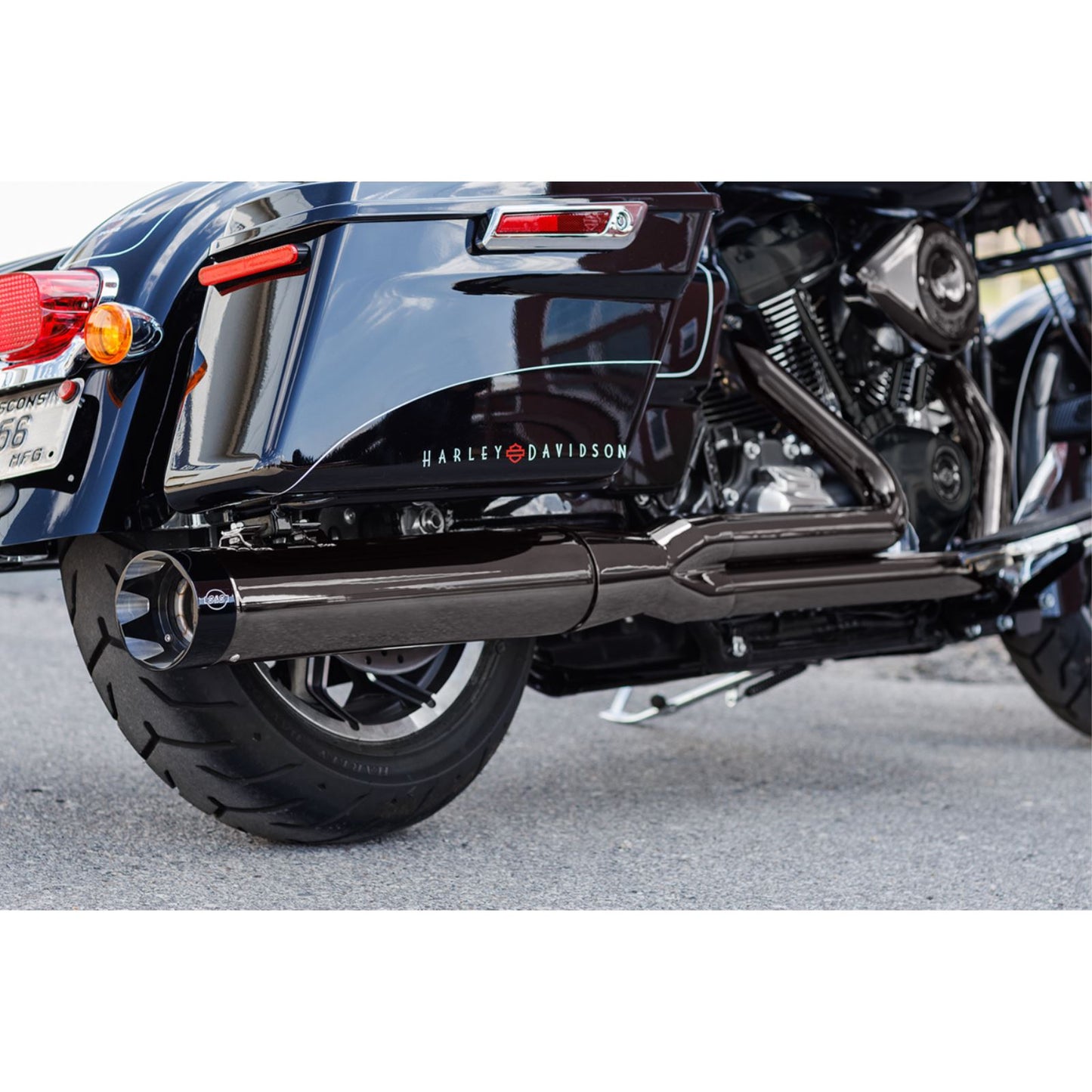 S&S Cycle 2-into-1 Sidewinder® Exhaust System - Lava Chrome - 50-State - M8 550-1123_1536544