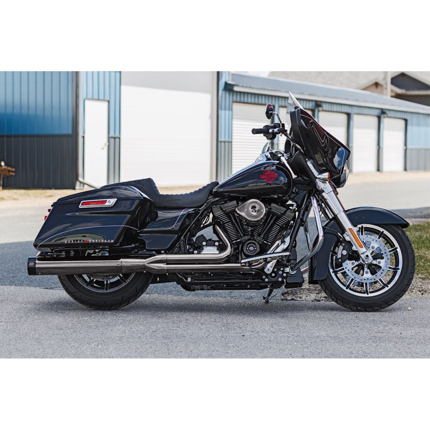 S&S Cycle 2-into-1 Sidewinder® Exhaust System - Lava Chrome - 50-State - M8 550-1123_1536543