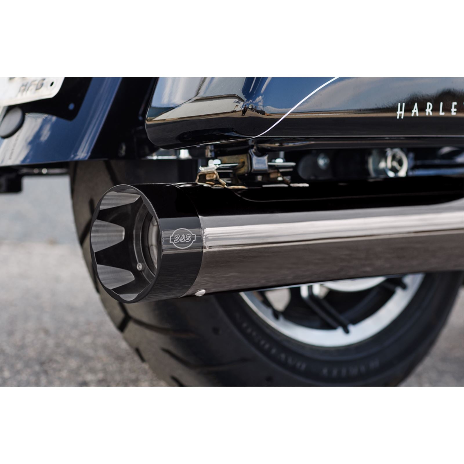 S&S Cycle 2-into-1 Sidewinder® Exhaust System - Lava Chrome - 50-State - M8 550-1123_1536542