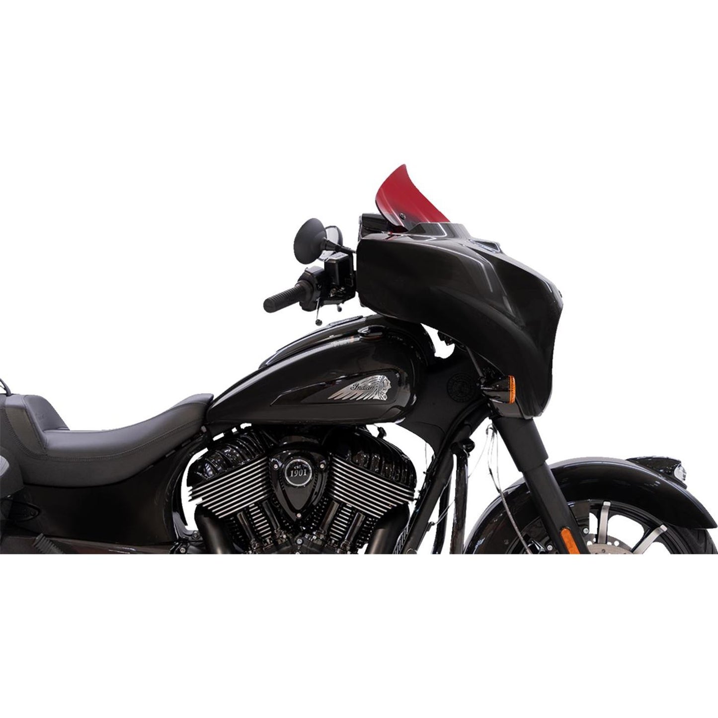 Klock Werks Kolor Flare™ Windshield - 10" - Red for Indian [MPN: KWW-04-0636]_1552299
