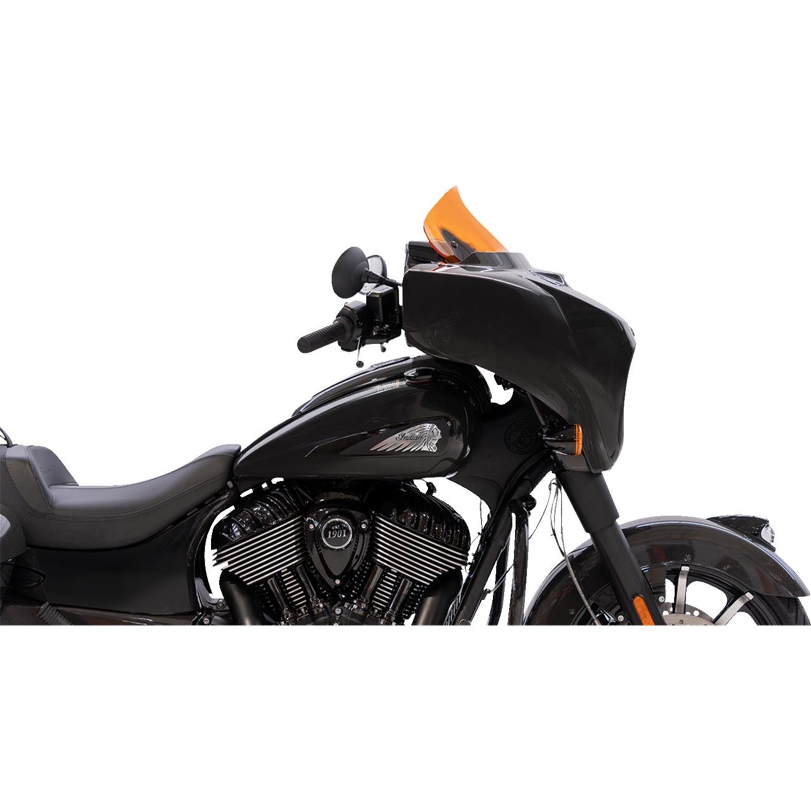 Klock Werks Kolor Flare™ Windshield - 10" - Orange for Indian [MPN: KWW-04-0637]_1552317