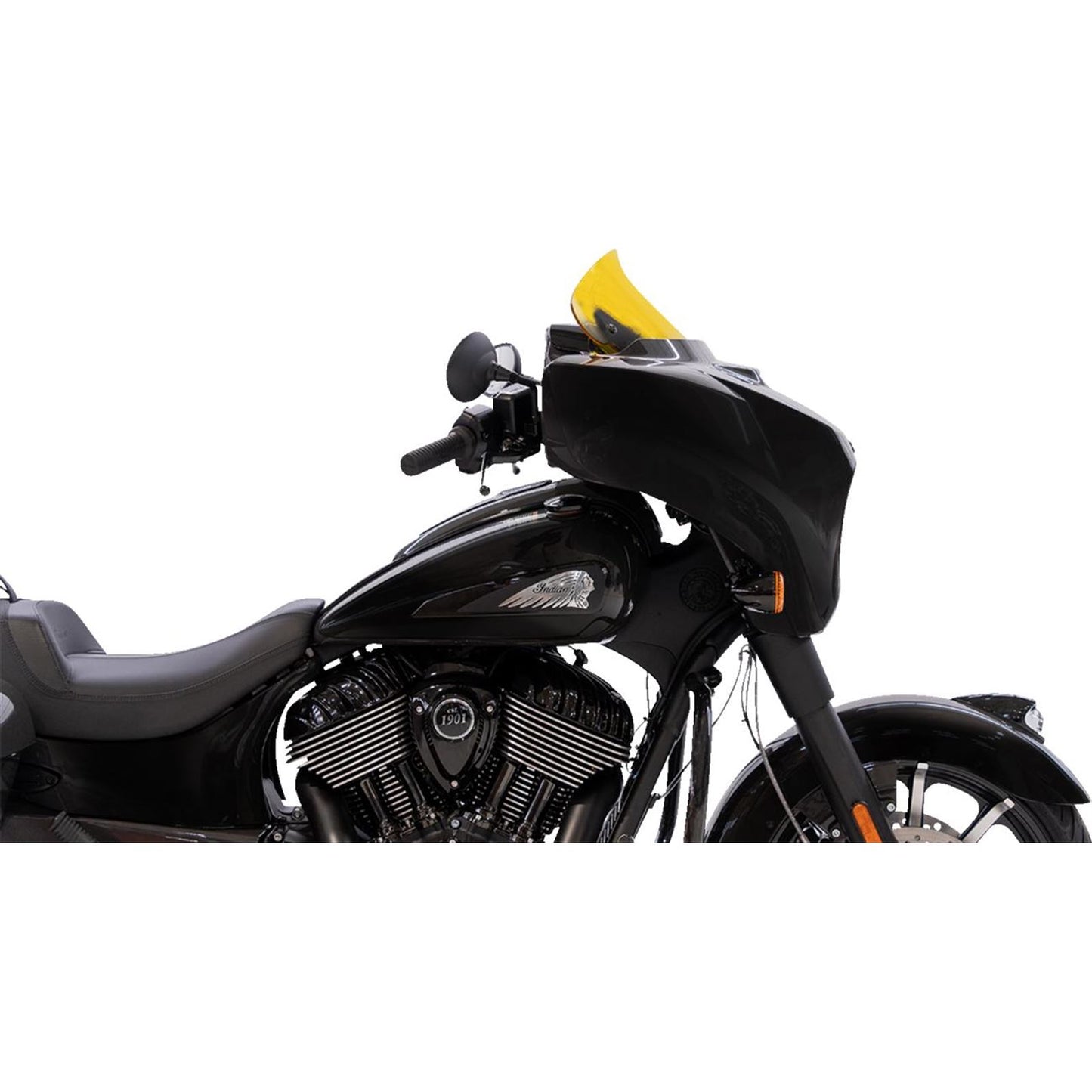 Klock Werks Kolor Flare™ Windshield - 10" - Yellow for Indian [MPN: KWW-04-0638]_1552315