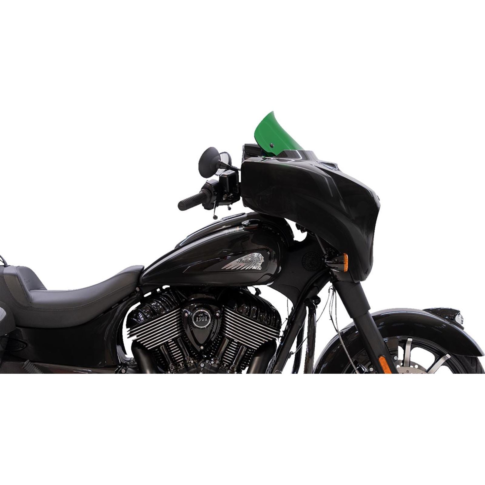 Klock Werks Kolor Flare™ Windshield - 10" - Green for Indian [MPN: KWW-04-0639]_1552312