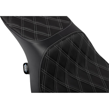 Drag Specialties Predator 2-Up Seat - Diamond Silver Stitch for FLTR/FLHX '23-'24 [MPN: 0801-1949]_1537657