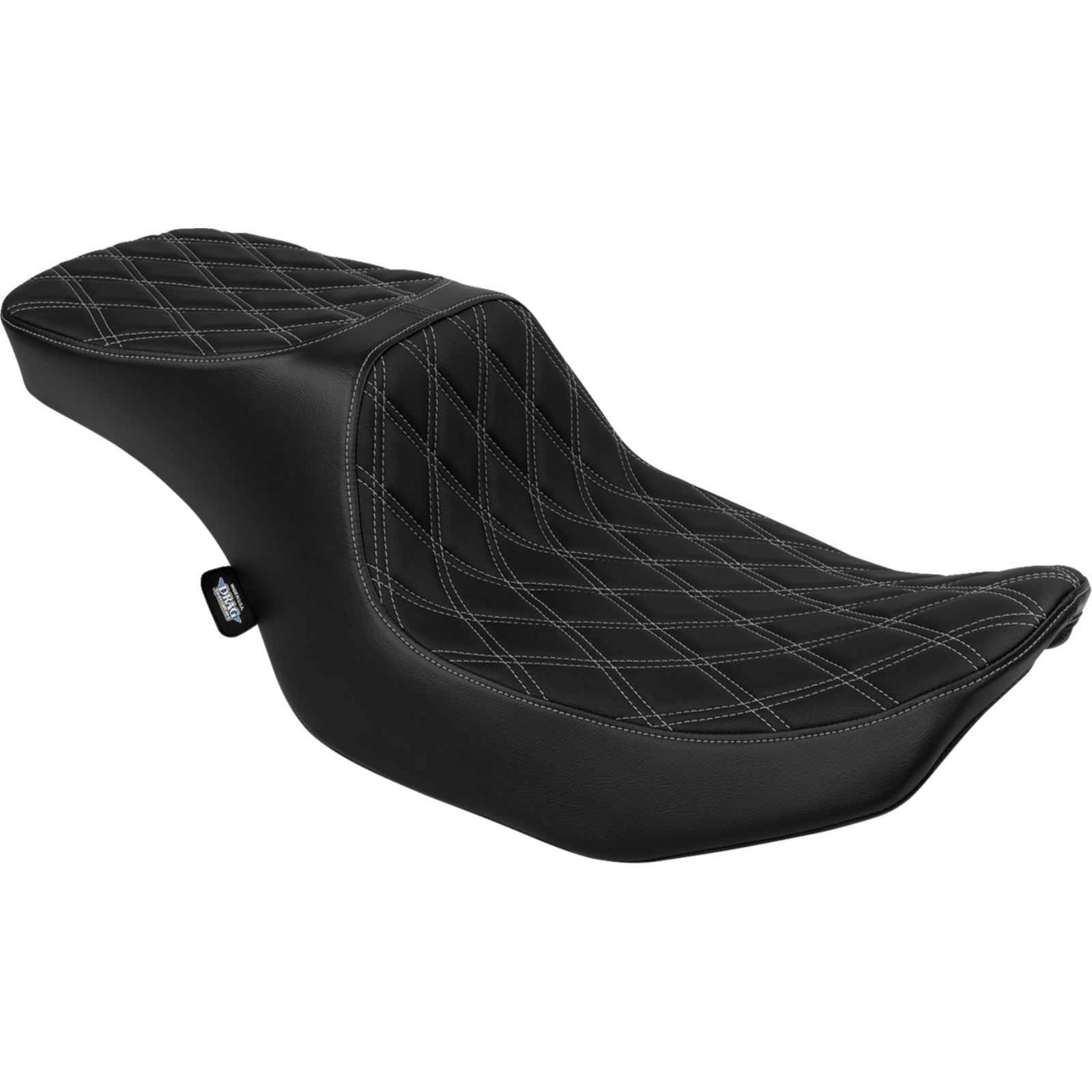 Drag Specialties Predator 2-Up Seat - Diamond Silver Stitch for FLTR/FLHX '23-'24 [MPN: 0801-1949]_1537656
