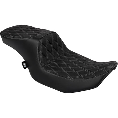 Drag Specialties Predator 2-Up Seat - Diamond Silver Stitch for FLTR/FLHX '23-'24 [MPN: 0801-1949]_1537656