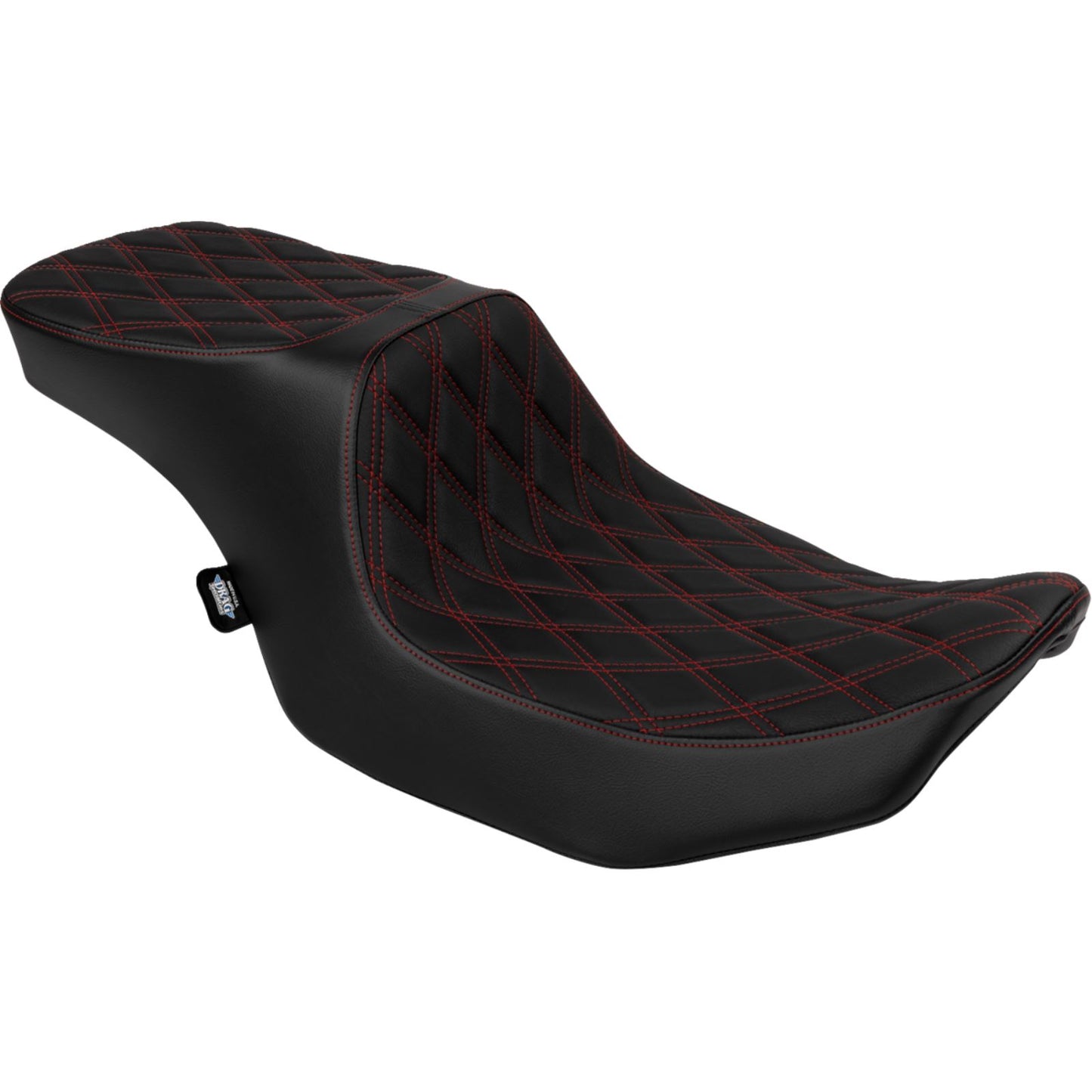 Drag Specialties Predator 2-Up Seat - Diamond Red Stitch for FLTR/FLHX '23-'24 [MPN: 0801-1950]_1537654