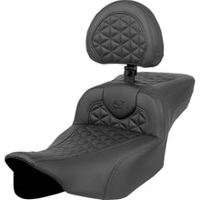 Saddlemen RoadSofa™ Tri Gripper Seat - Extended Reach - w/ Backrest 823-07-211B0_1537647