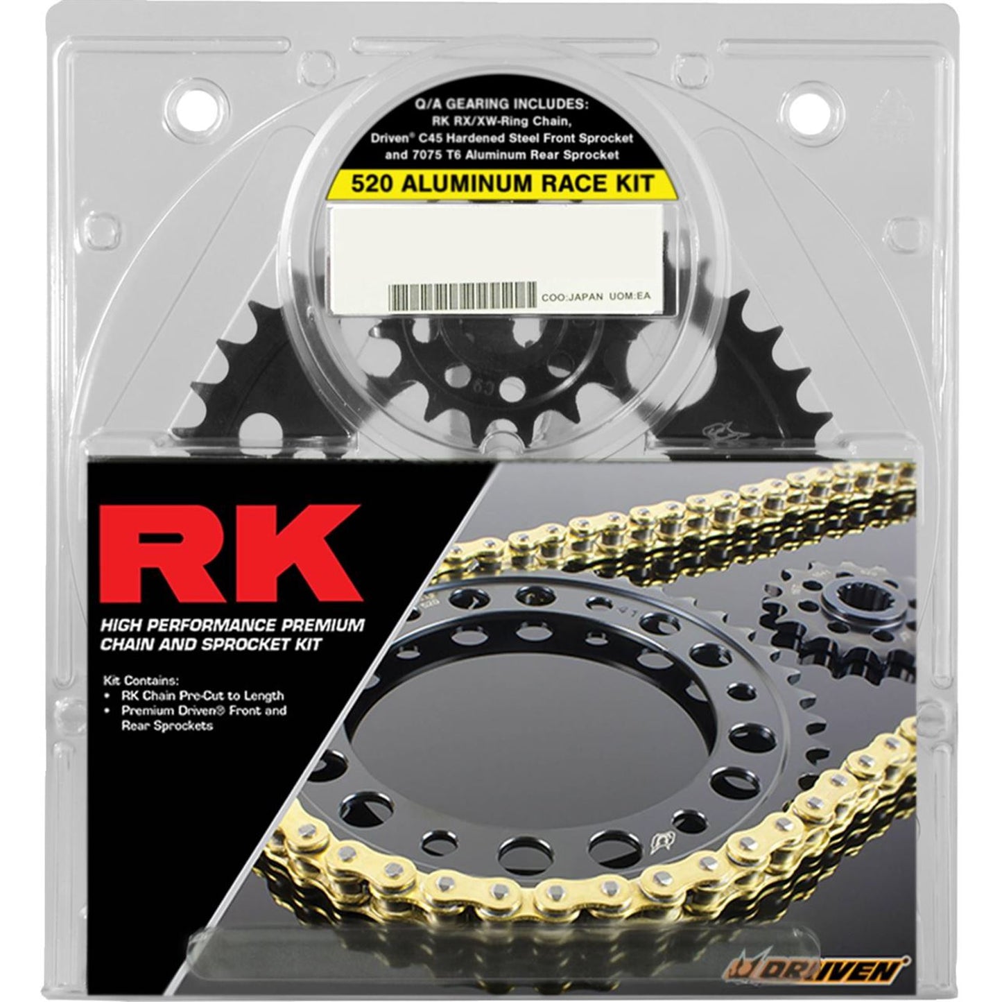 RK Chain Chain and Sprocket Kit - 520 Aluminum Race Gold for Kawasaki ZX-10R [MPN: 2108-118DGX]_1541000