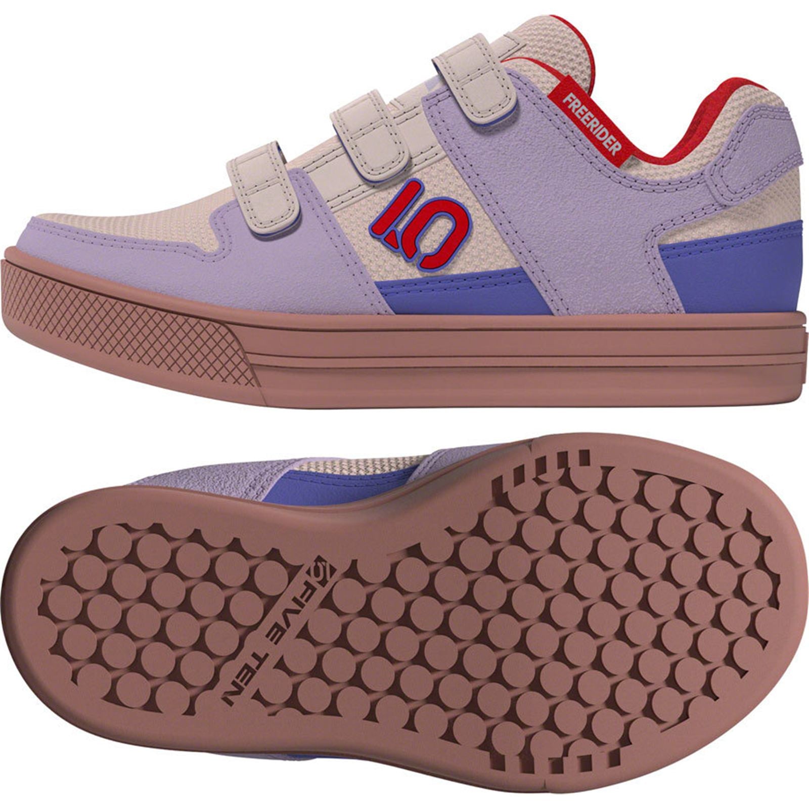 Five Ten Freerider Kid's VCS Flat Shoes - Mauve/Ruby/Semi Cobalt Blue_1929621
