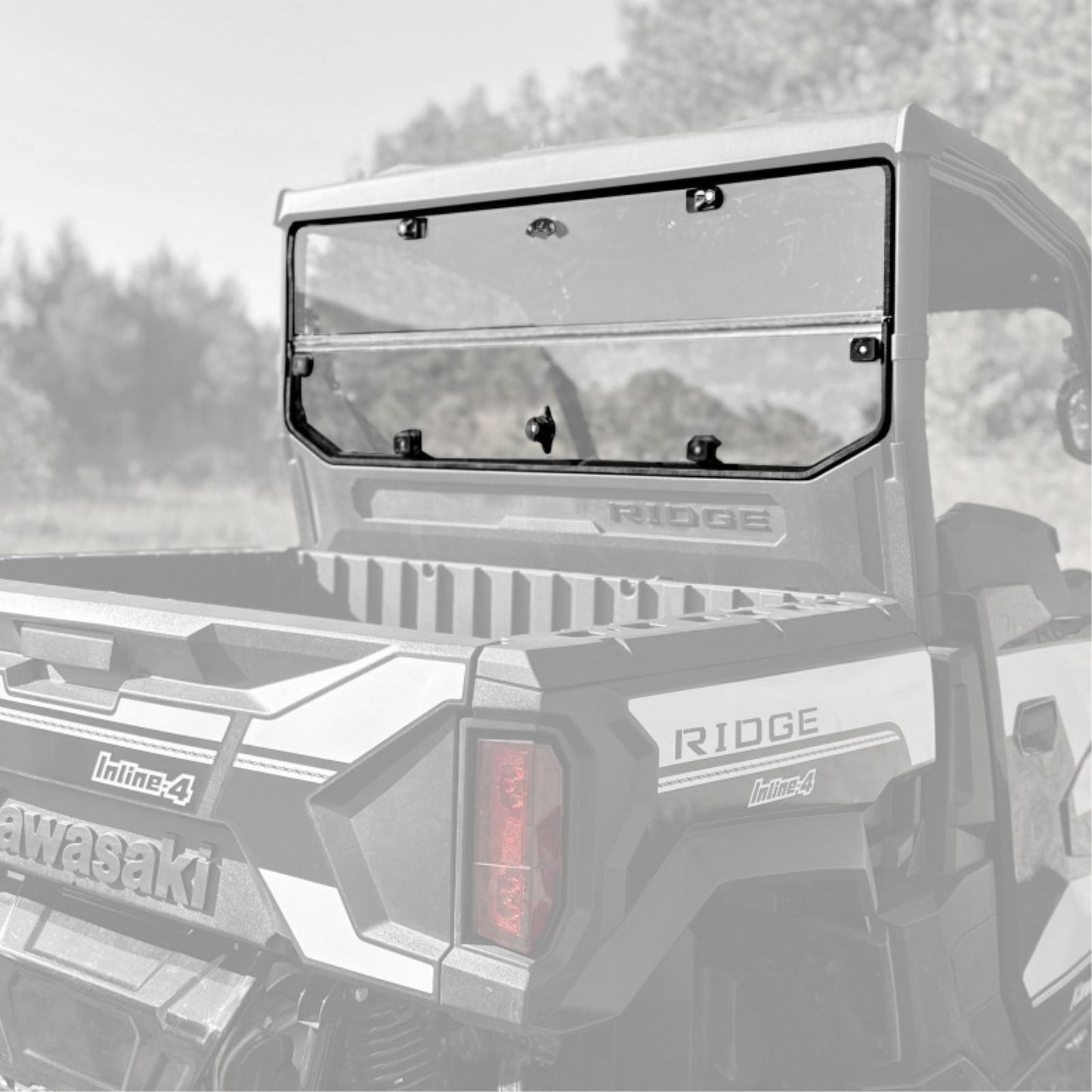 Seizmik Rear Folding Windshield for Kawasaki Ridge Ranch Edition 50-55319KIT_1780161