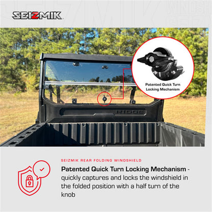 Seizmik Rear Folding Windshield for Kawasaki Ridge Ranch Edition 50-55319KIT_1553698