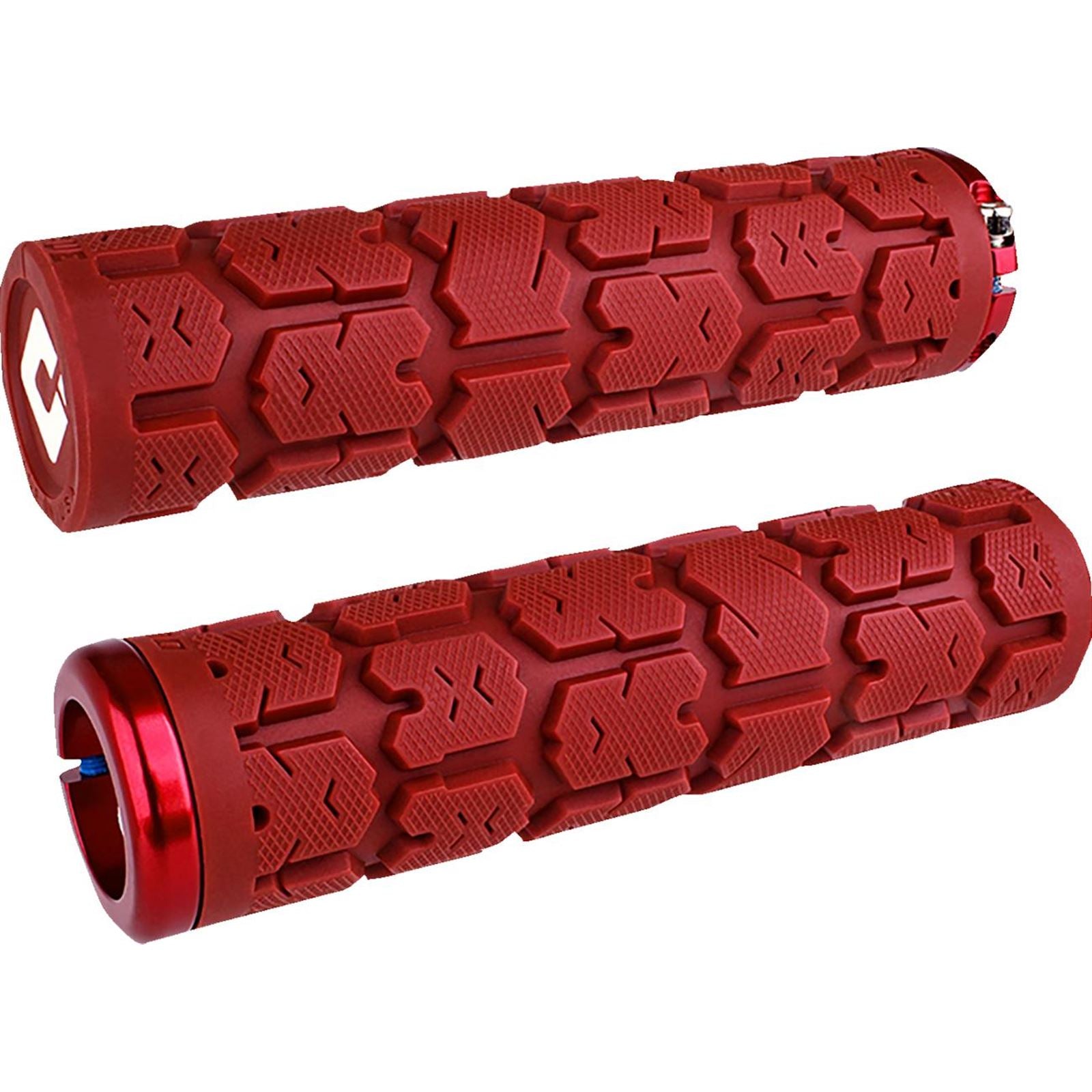 ODI Rogue 2.1 Lock-On Grips - PWC - Dark Red/Red [MPN: L33RGDR-R]_1552363