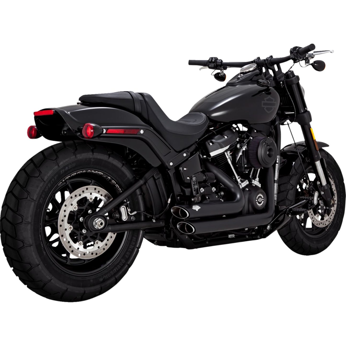 Vance And Hines Shortshots Staggered Exhaust System - Matte Black [MPN: 47333-22]_1540265
