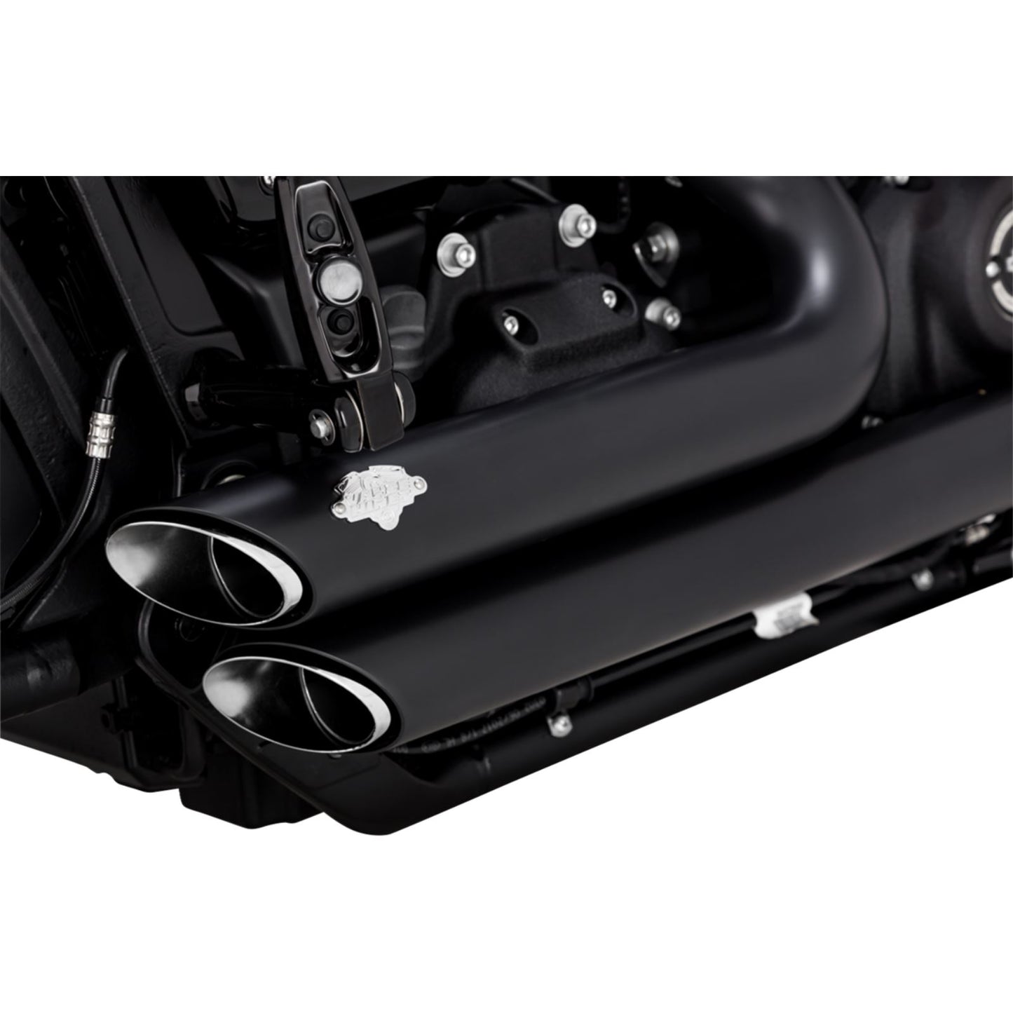 Vance And Hines Shortshots Staggered Exhaust System - Matte Black [MPN: 47333-22]_1540264