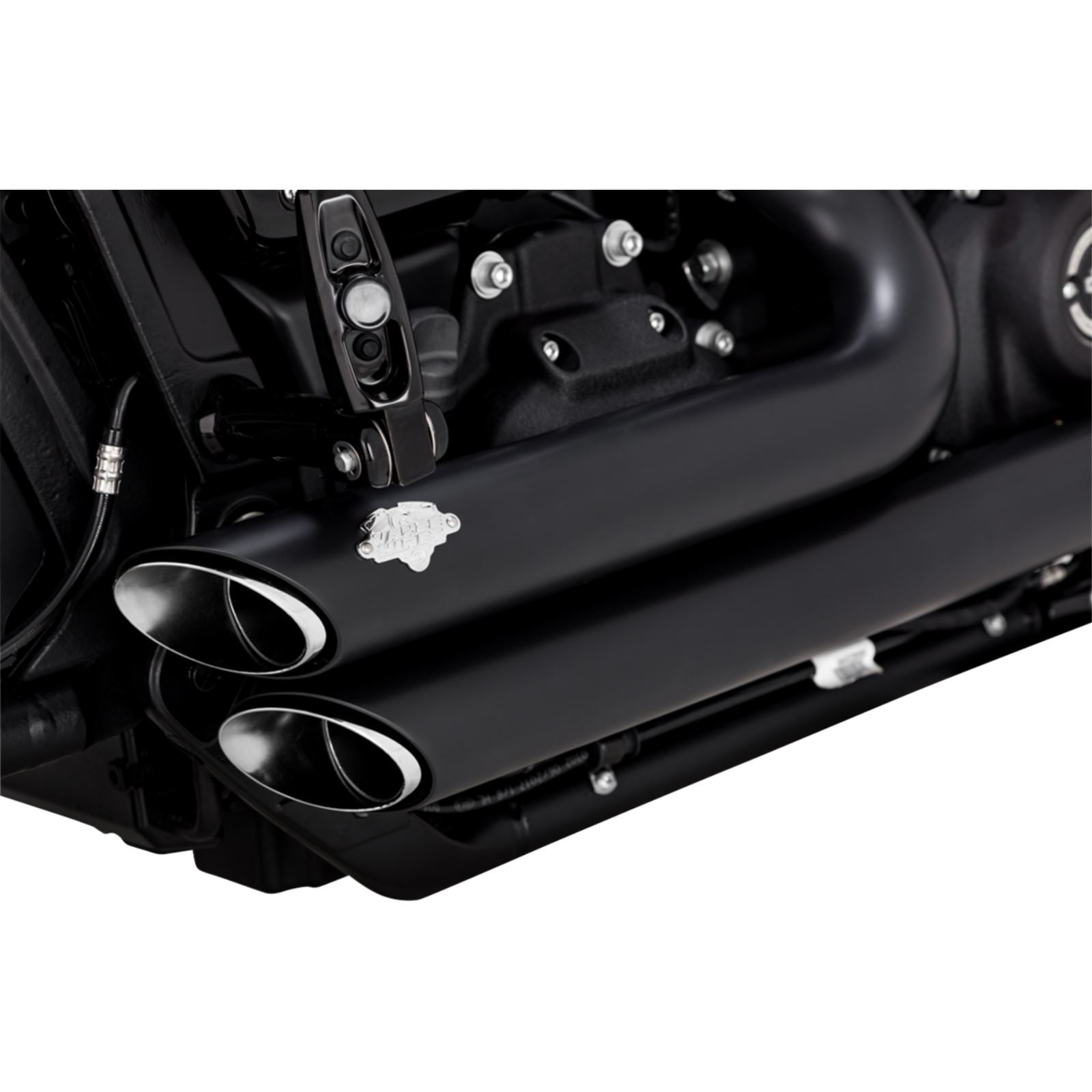 Vance And Hines Shortshots Staggered Exhaust System - Matte Black [MPN: 47333-22]_1540264
