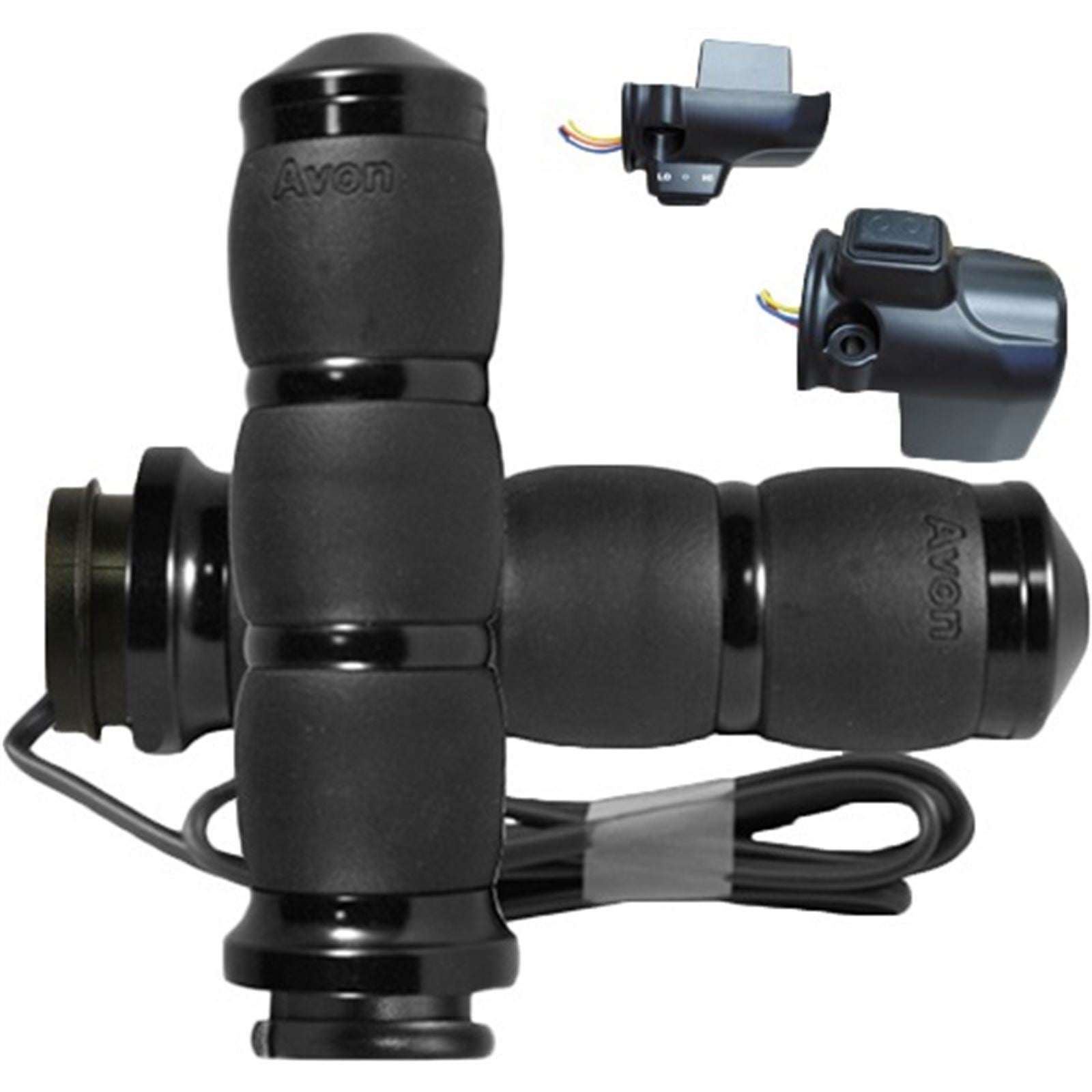 Avon Grips Velvet Air Heated Twist Grip - Black AIR-96-F24-HT_1547046