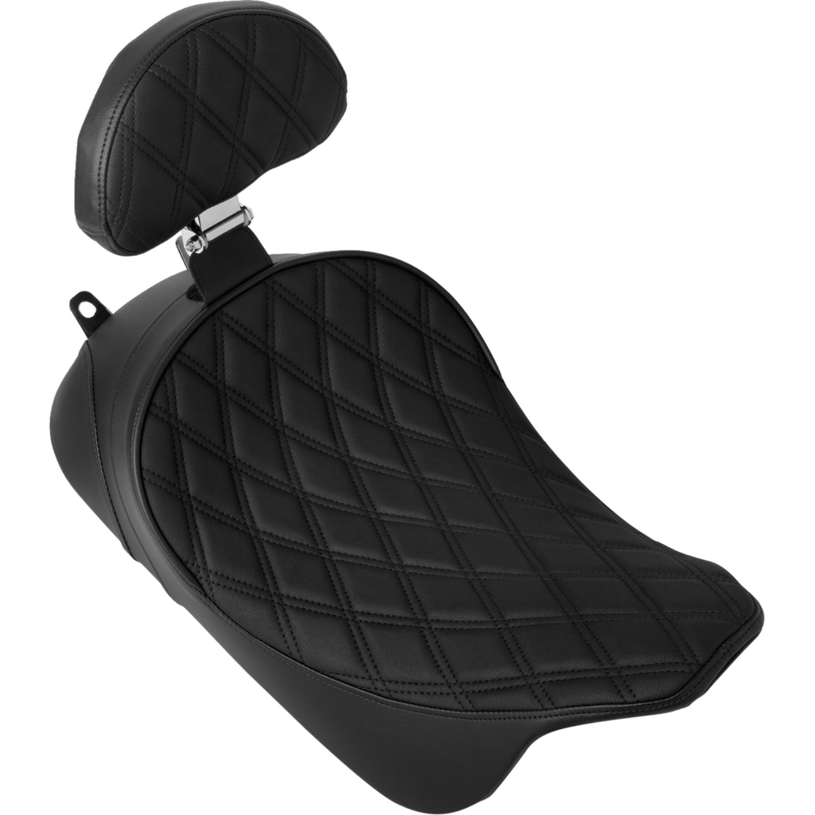 Drag Specialties Solo Front Seat Diamond/Black Sittch w/ Backrest Option for FL '08-'23 0801-1955_1541935